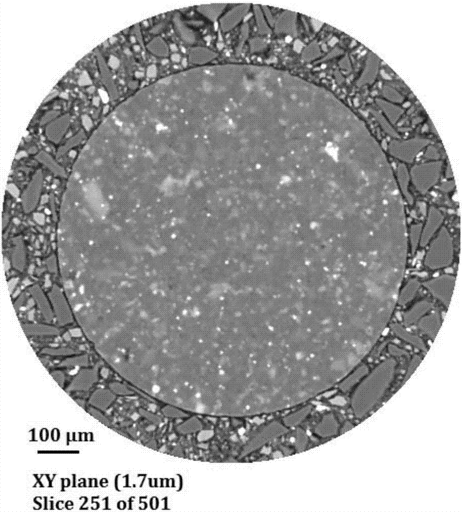 Device and method for quantitative recognition of rock sample of rock mineral by using dual-energy micron CT