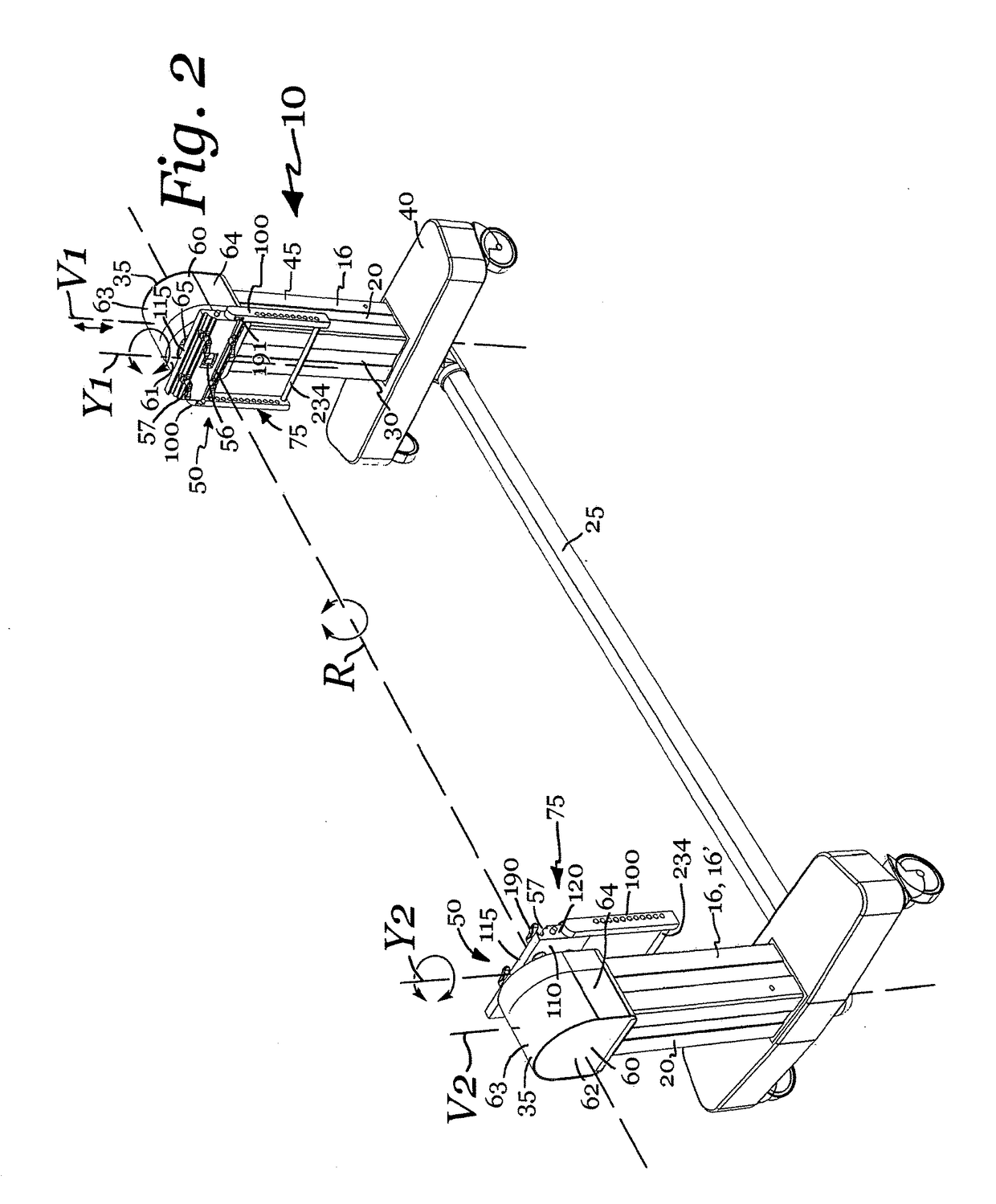 Patient positioning support apparatus with virtual pivot-shift pelvic pads, upper body stabilization and fail-safe table attachment mechanism