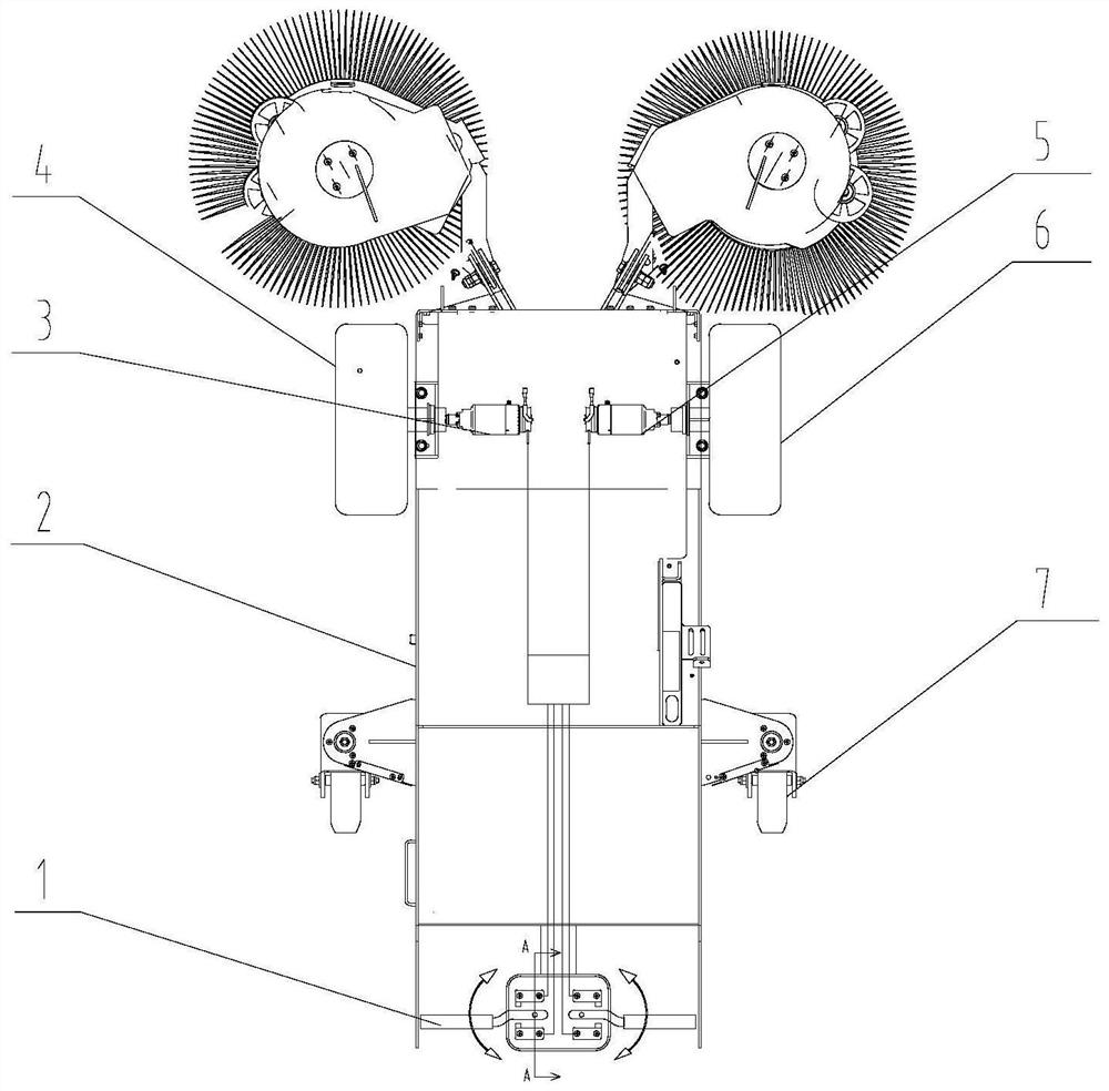 Walking type intelligent road sweeper