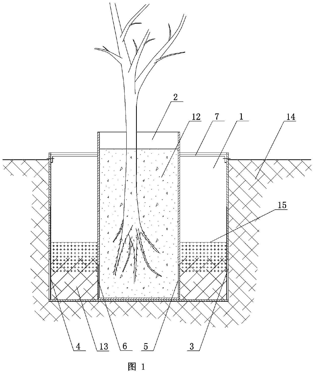 Combined nested barrel type saline-alkali soil treatment method and nested barrel for treatment