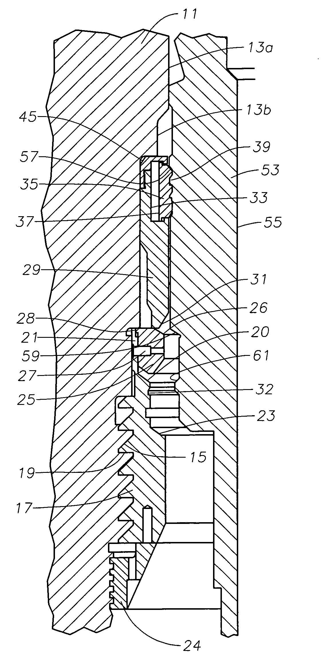 Shoulder ring set on casing hanger trip