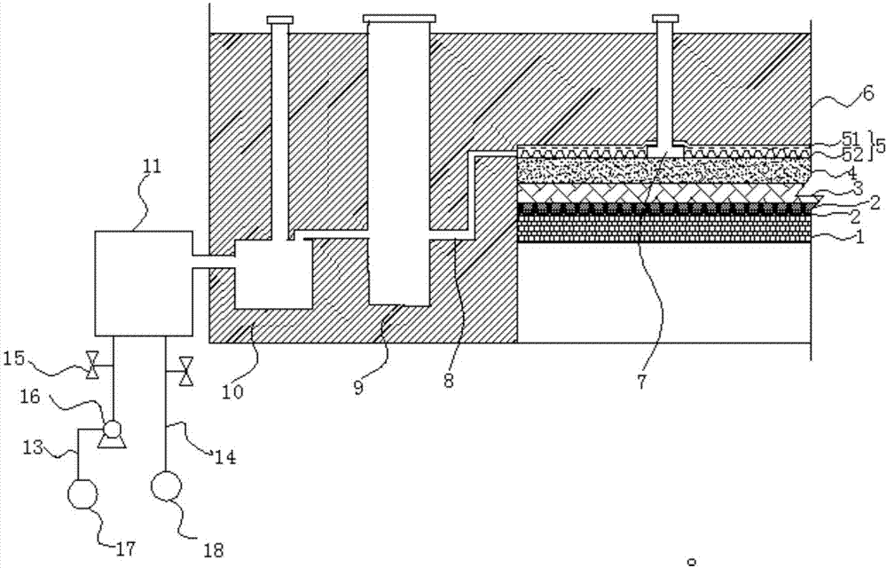 Ecological lawn with siphoning water drainage, collection and reutilization system