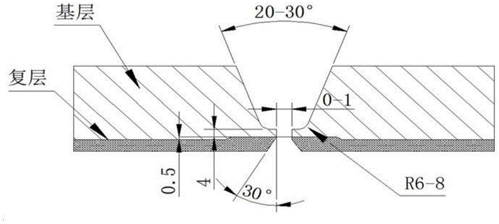 Welding material and welding method for titanium-steel clad plate