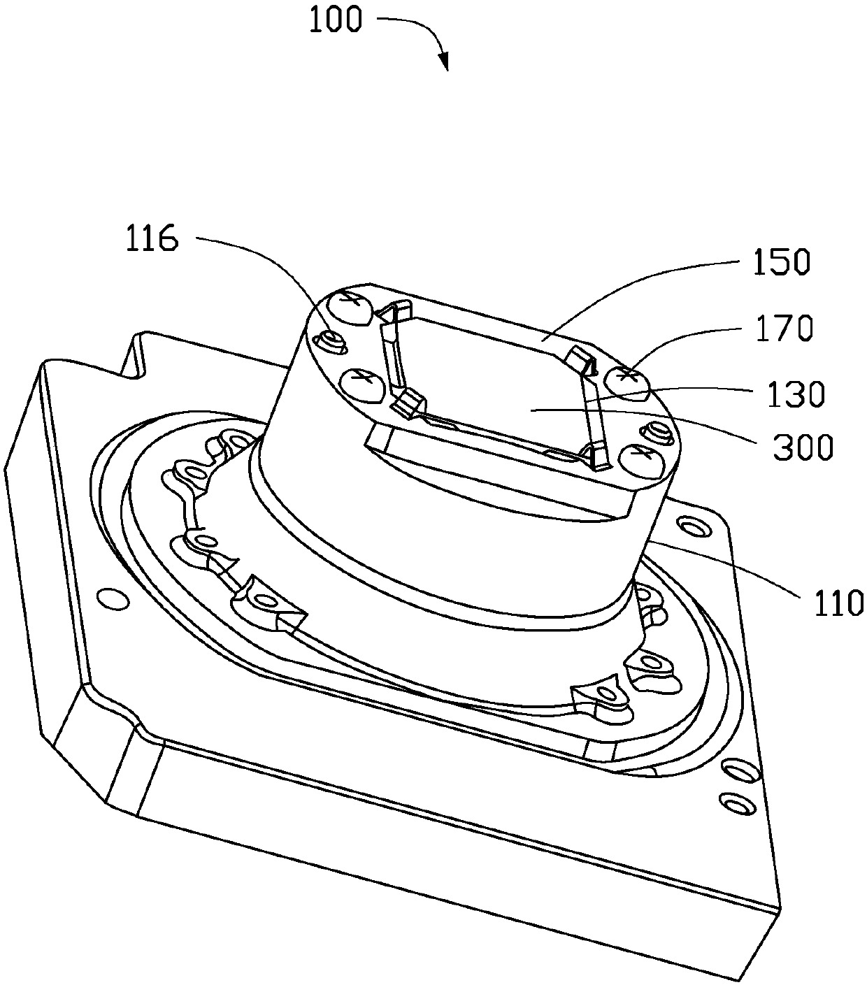 Fixing device, light source system and optical system