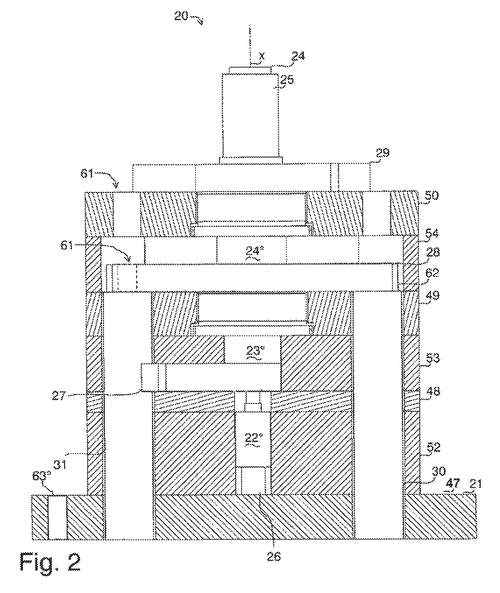 Ceramic-powder and/or metal-powder press tool, ceramic-powder and/or metal-powder press, modular system with such a press tool, method for assembling and operating a ceramic-powder and/or metal-powder press tool or a press