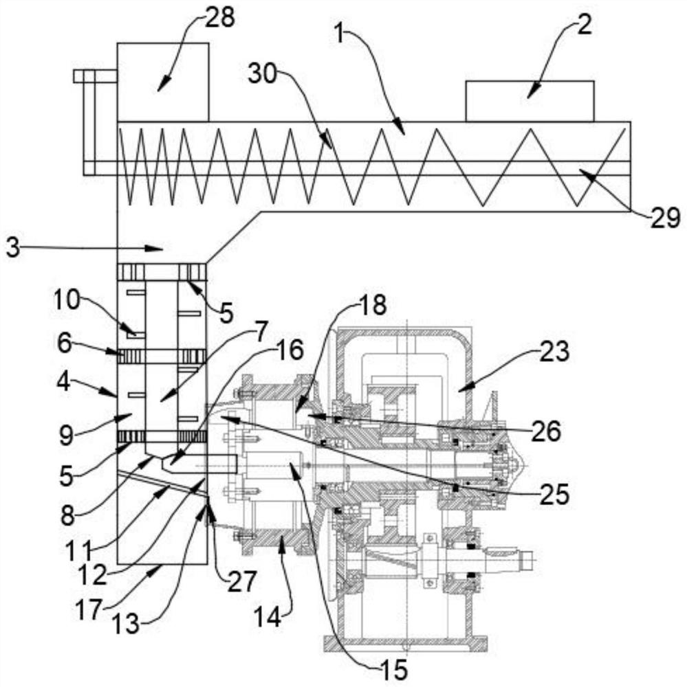 Energy-saving and environment-protecting spiral granulator