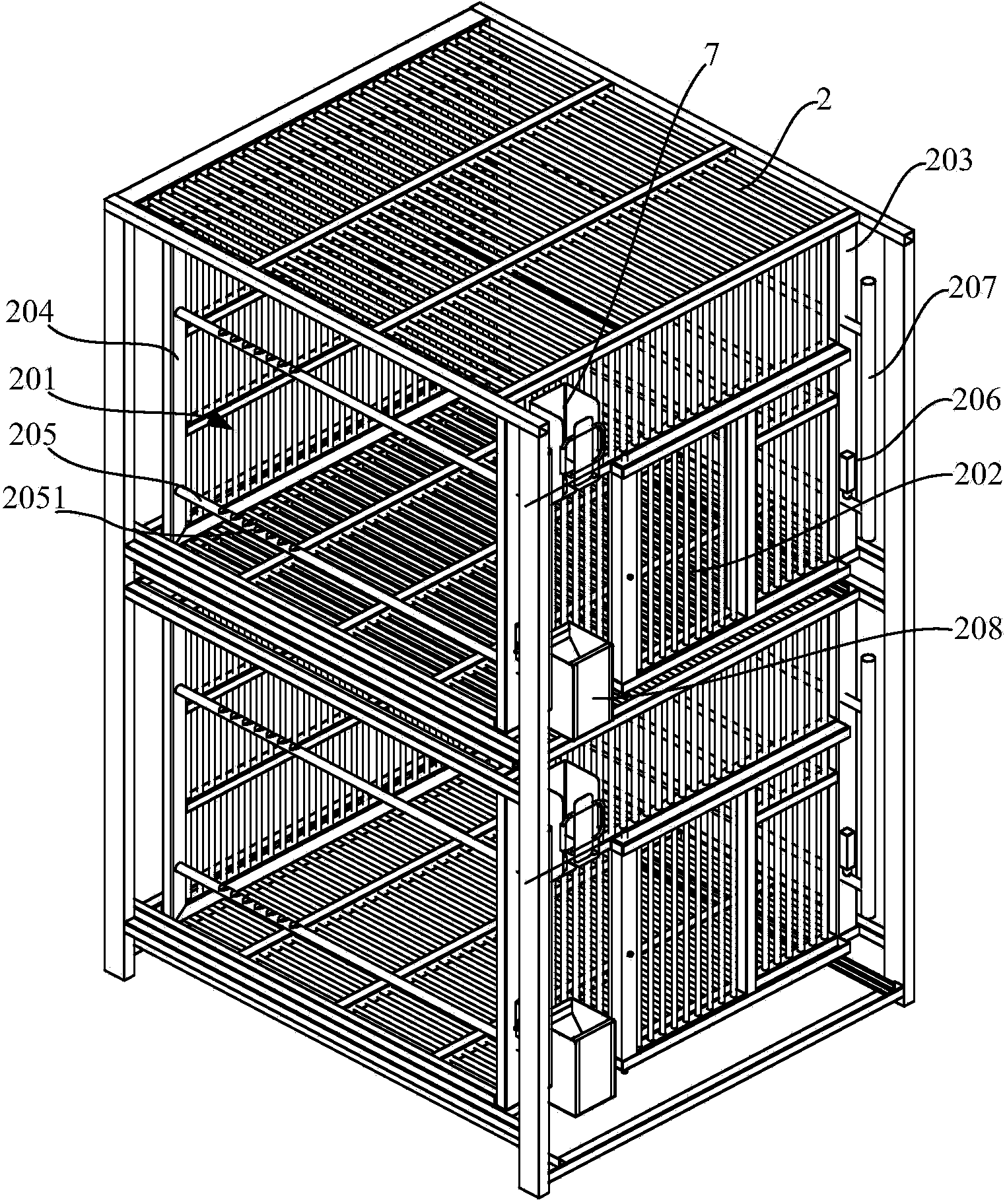 Negative pressure experimental animal raising device