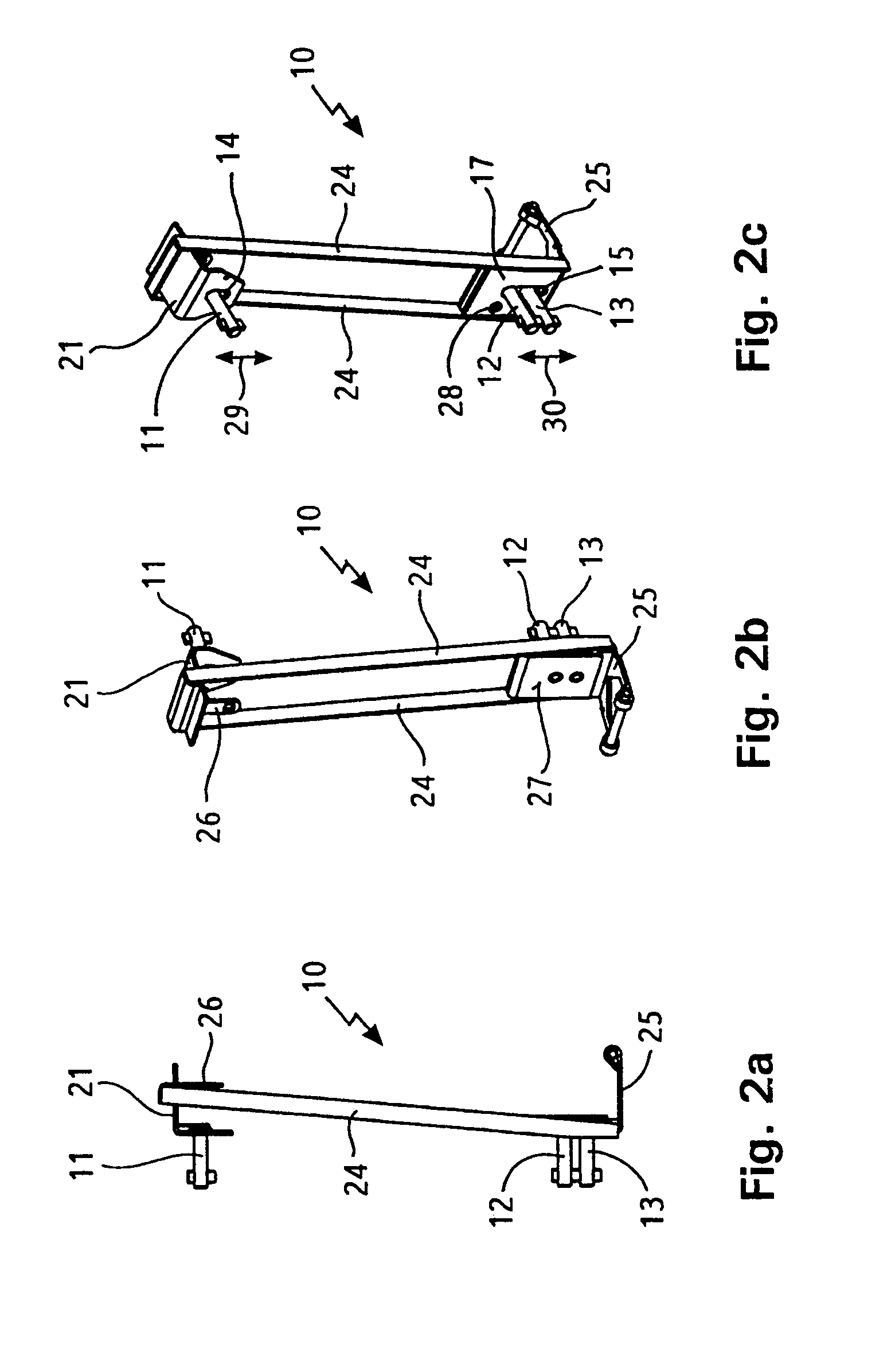 Lowering device comprising a support structure