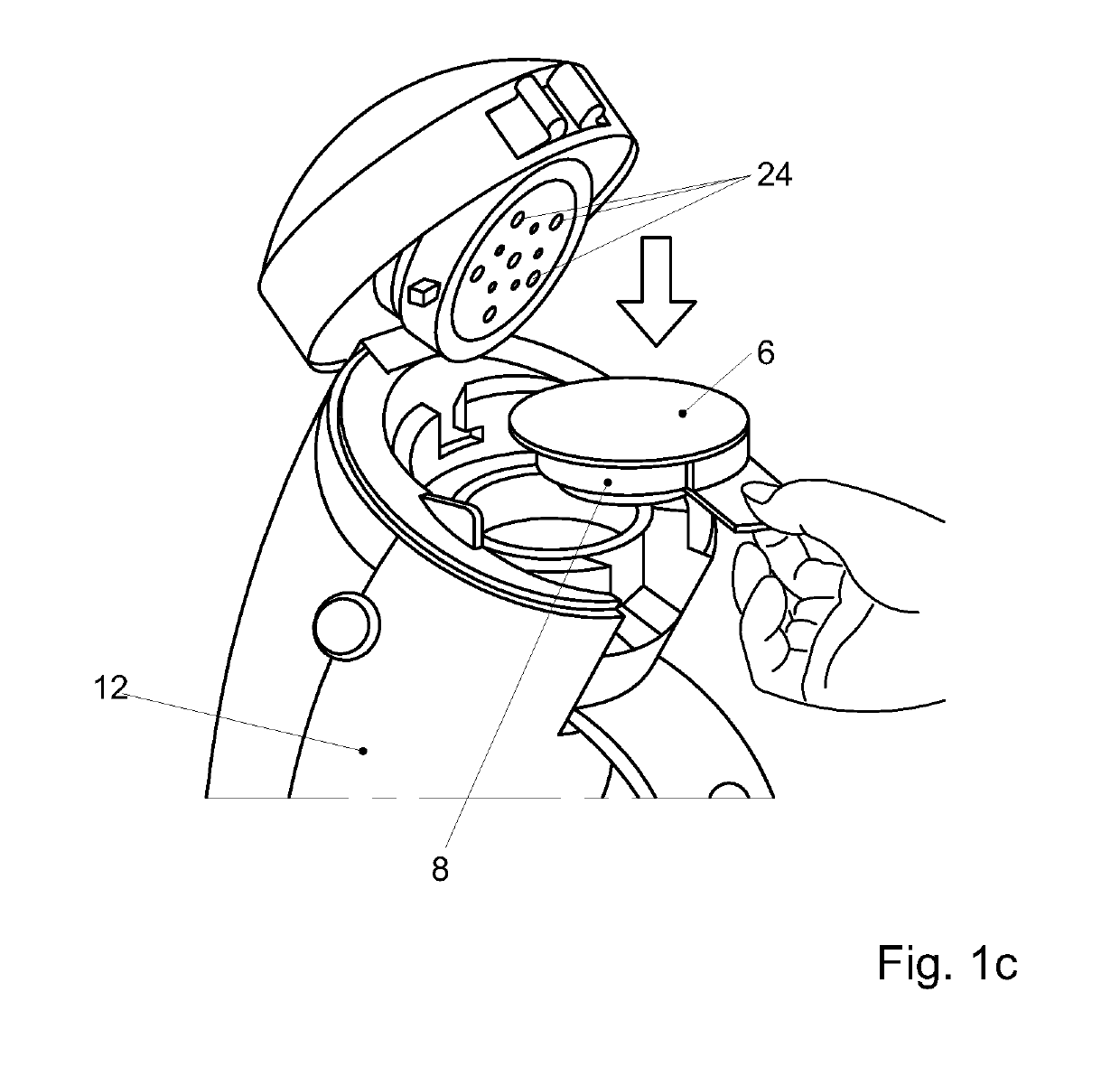 Pad with covering filled with product to be extracted, assembly of a first and a second pad and method for preparing a small or large amount of beverage