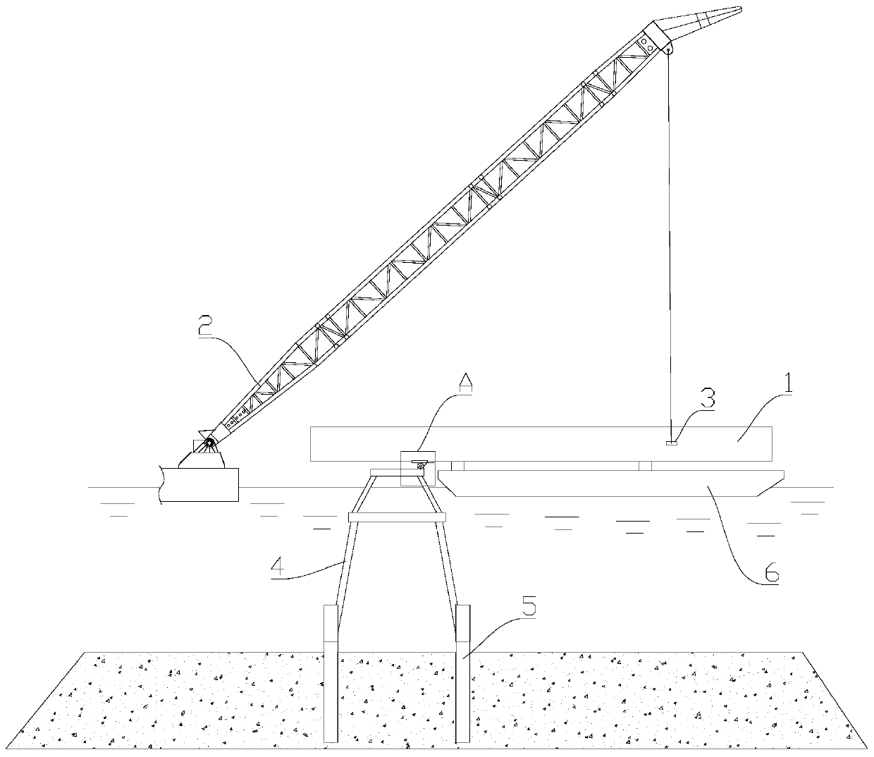 Single-point hoisting type pile erecting system and construction method for pile erecting