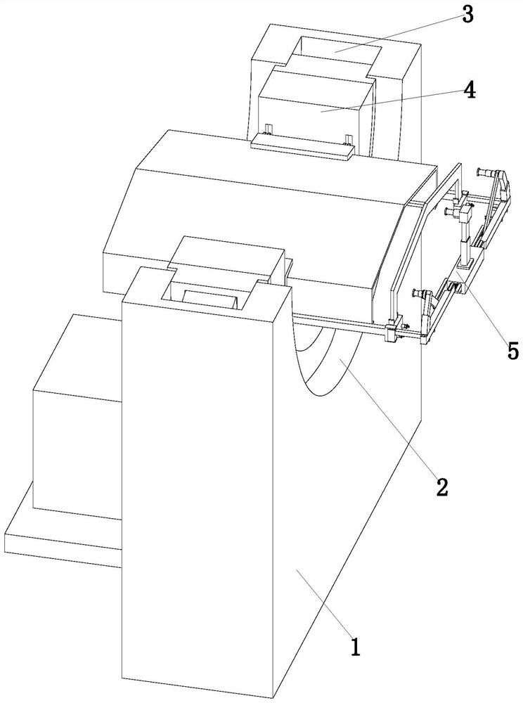 Auxiliary tool for welding forming of machine tool protective cover