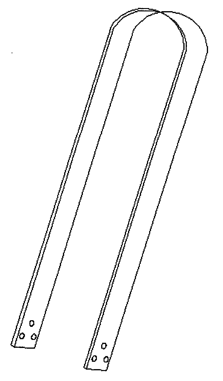 U-shaped heating element of silicon tetrachloride hydrogenation furnace and manufacturing process thereof