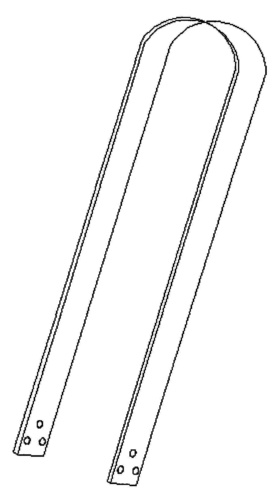 U-shaped heating element of silicon tetrachloride hydrogenation furnace and manufacturing process thereof