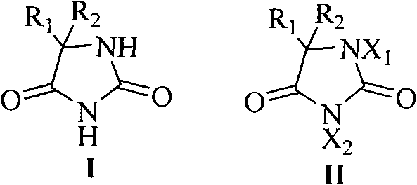 Electrochemical synthesis method for preparing halogenated hydantoin