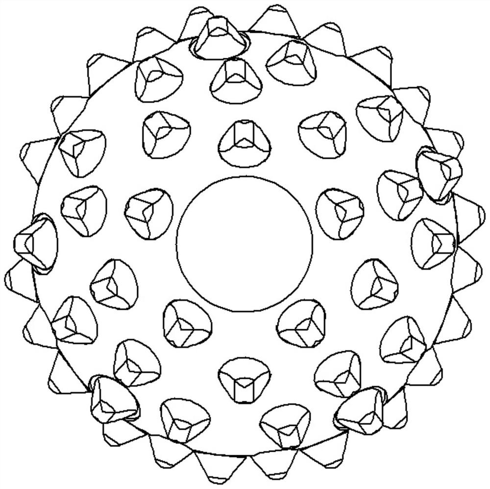 Roller cone bit and construction method