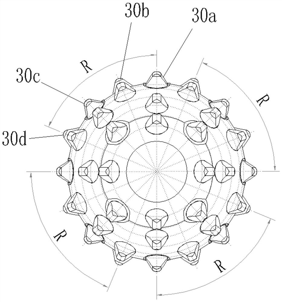 Roller cone bit and construction method