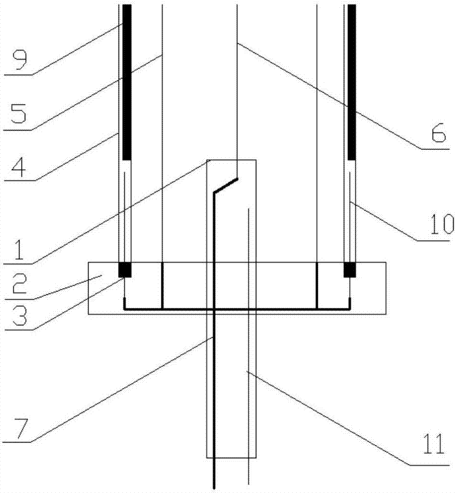 Down-explosion and up-extrusion outburst elimination and dust falling method for coal road tunneling in gas outburst coal seam