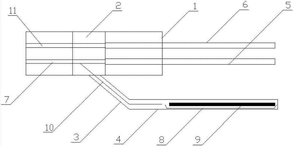 Down-explosion and up-extrusion outburst elimination and dust falling method for coal road tunneling in gas outburst coal seam