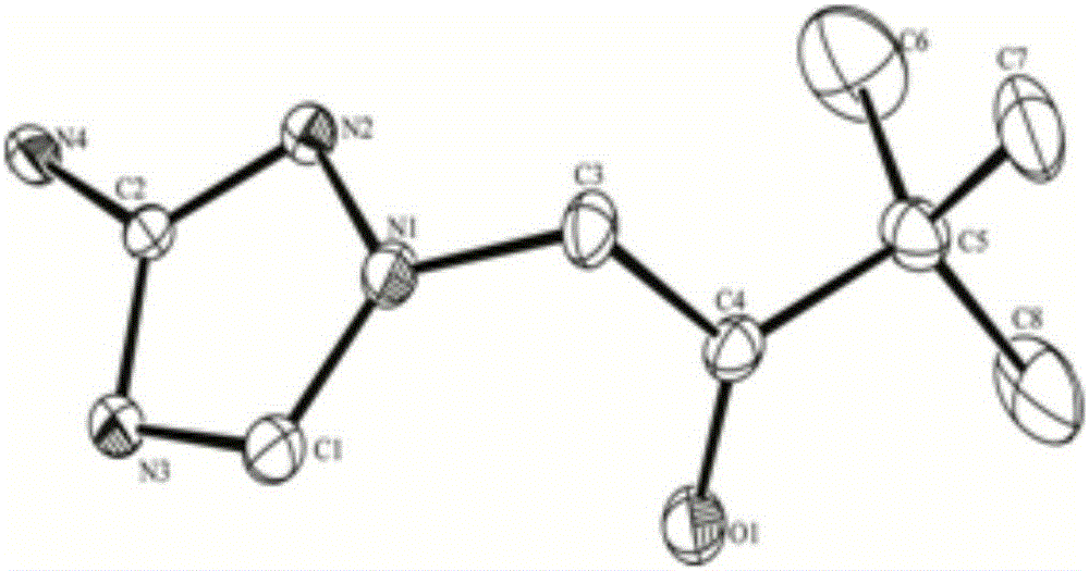 1-(3-amino-1, 2, 4-triazole)-base-3,3-dimethyl-2-butanone and application thereof