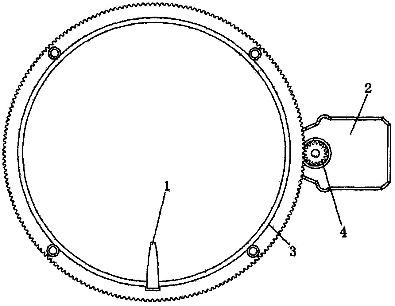 Annular pointer motion structure for automobile meter