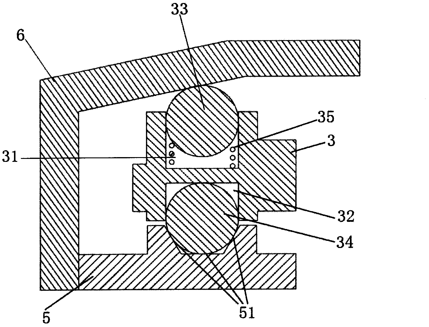 Annular pointer motion structure for automobile meter