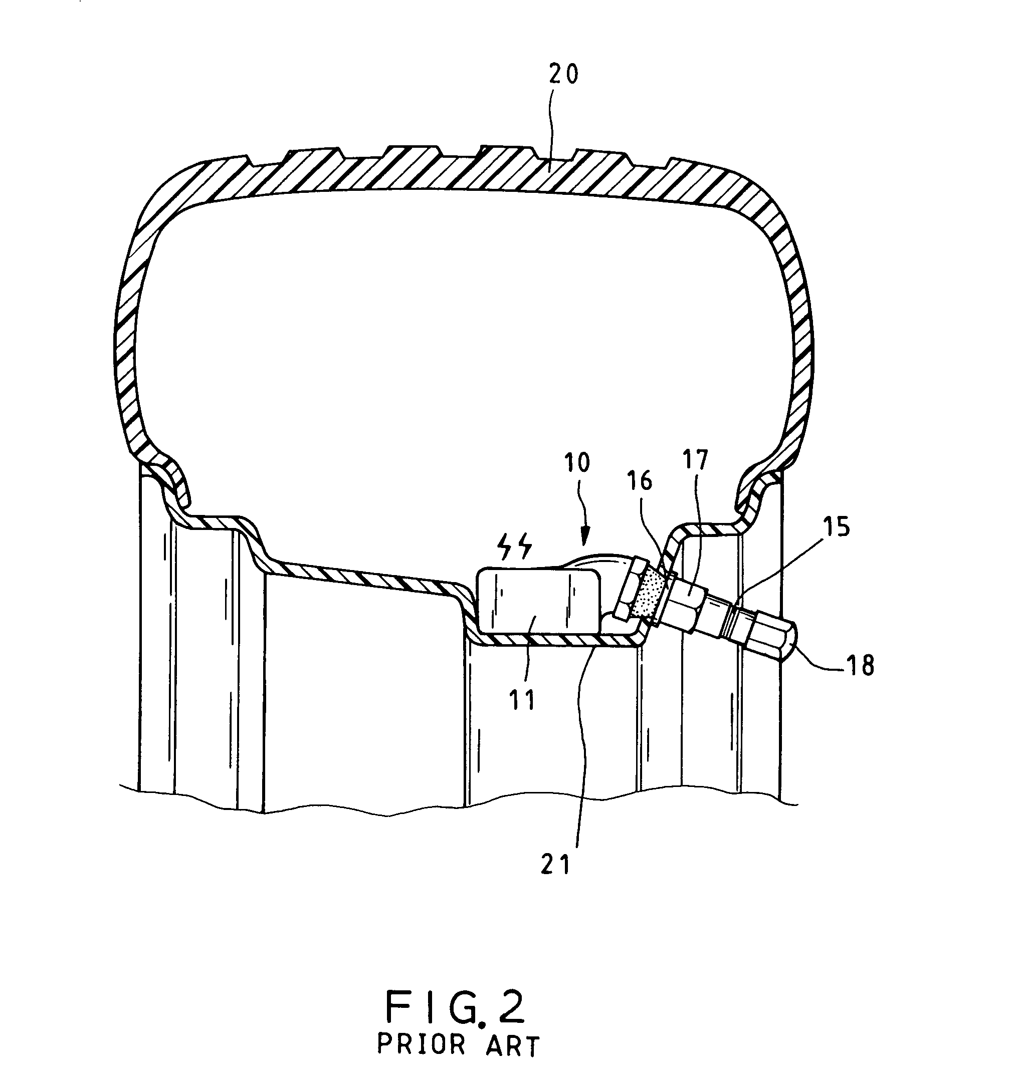 Electronic wireless tire pressure monitoring apparatus