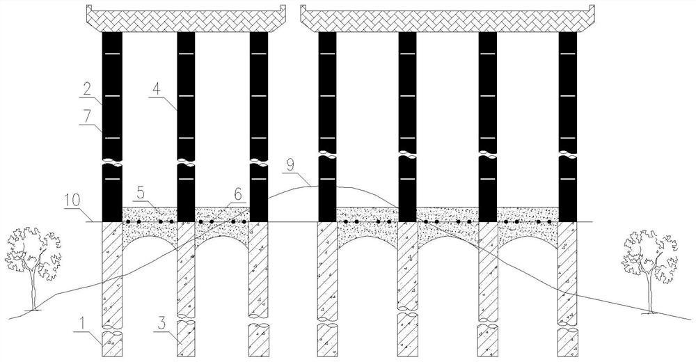 Stress Balance and Vibration Reduction and Disaster Prevention High Bridge Pier Structure and Construction Method for High and Steep Highway Slopes