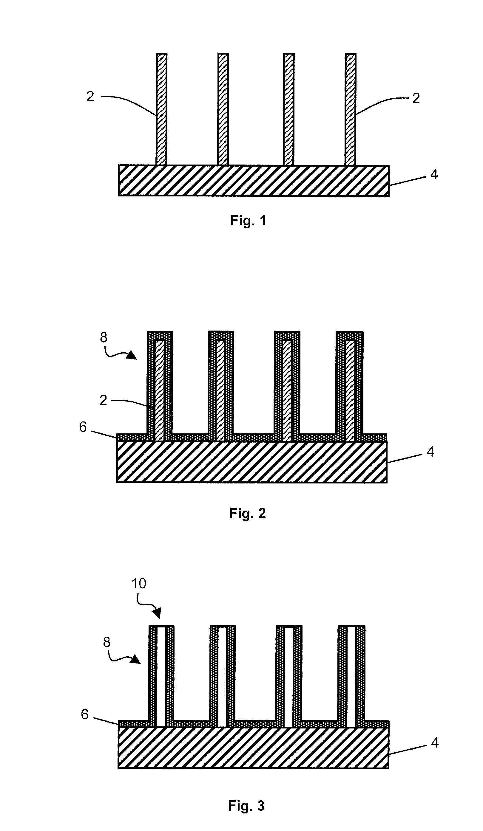 Array of metallic nanotubes