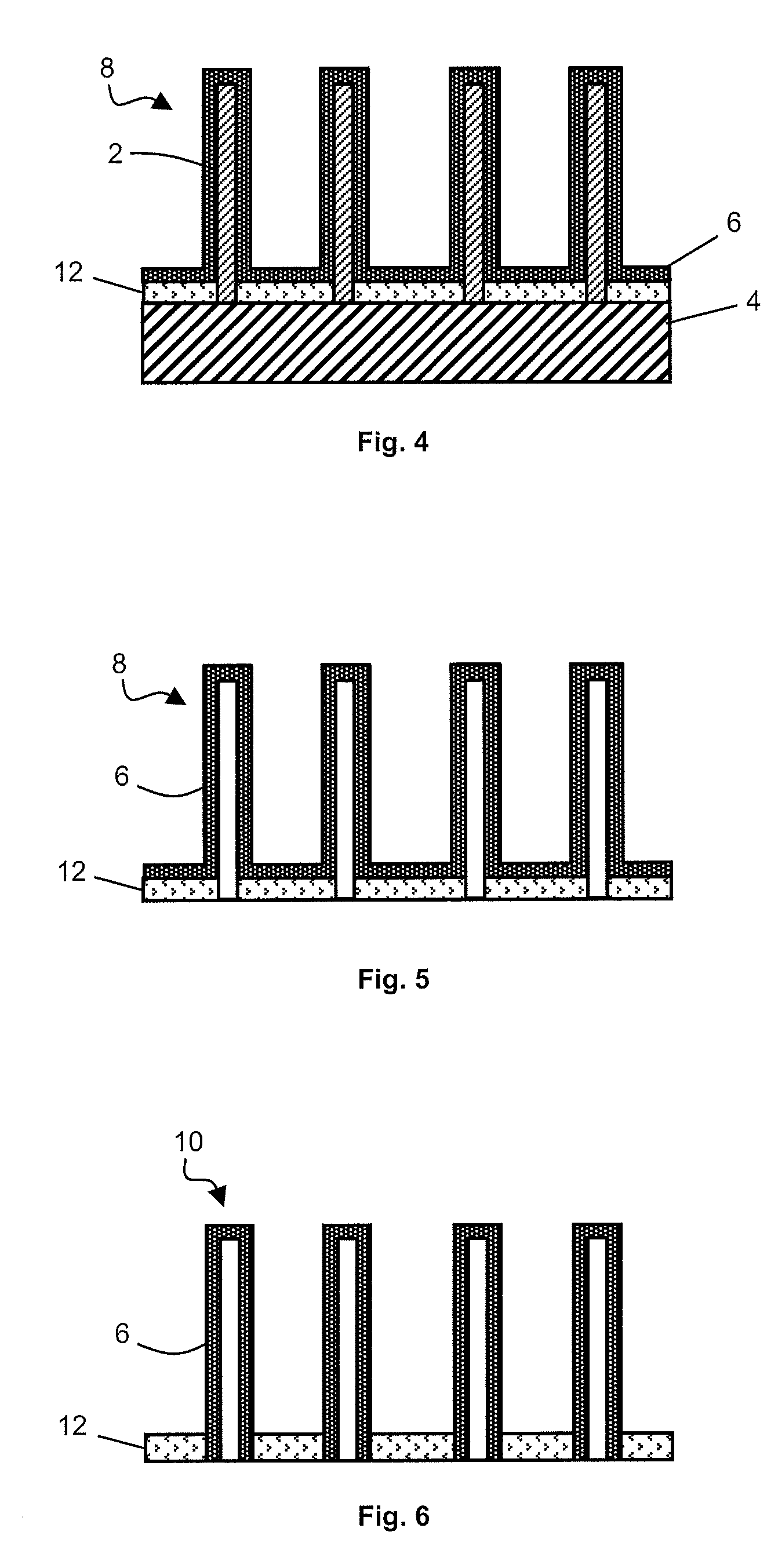 Array of metallic nanotubes