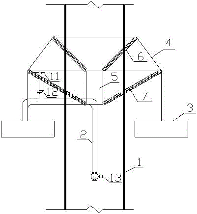 An assembled tailings water siphon return device