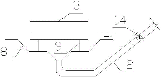 An assembled tailings water siphon return device