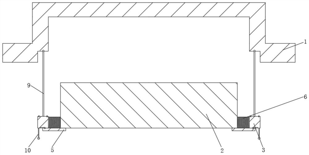 Battery compartment with buffer device