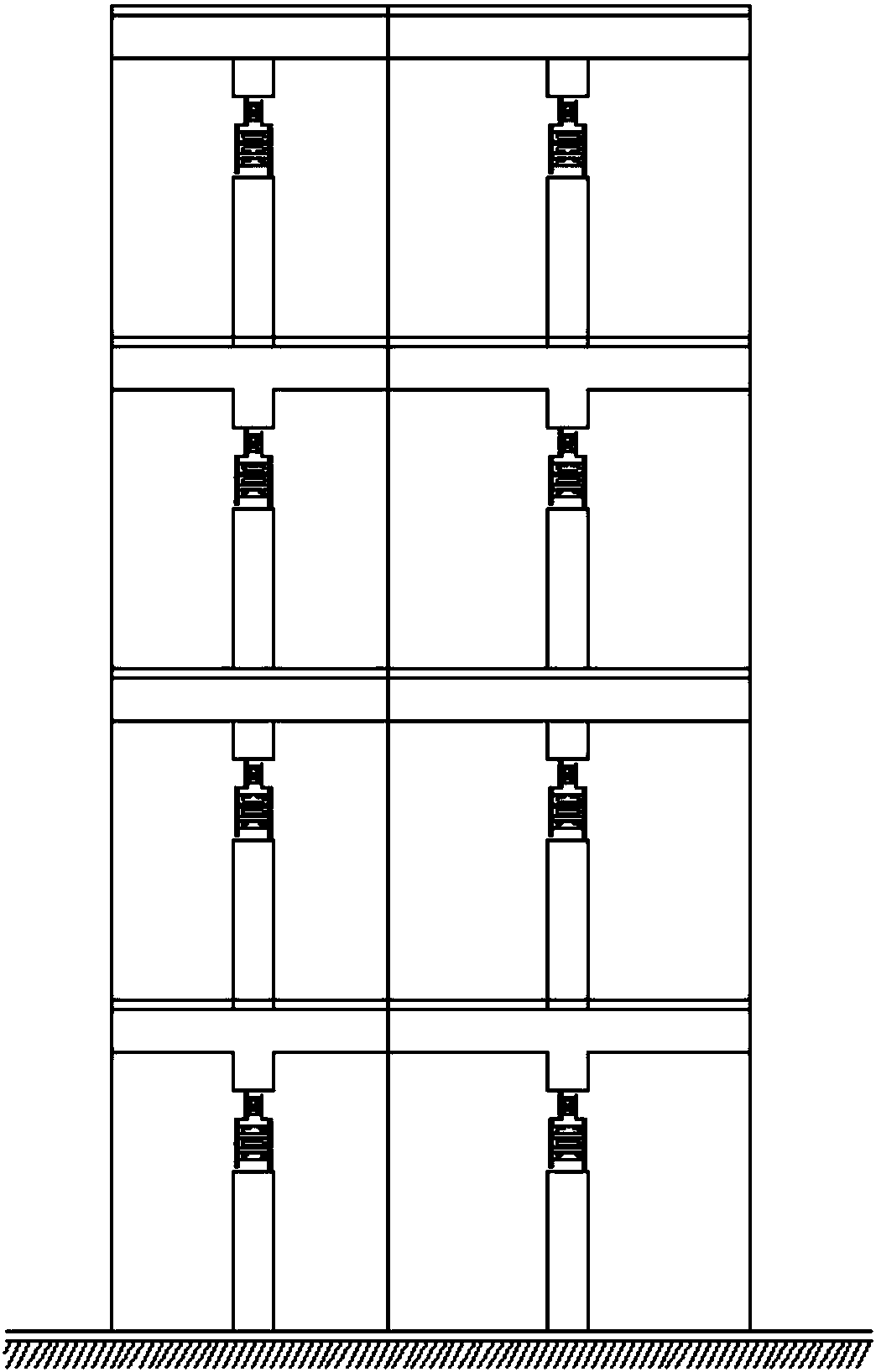 Soft steel damper with staged yield damping function