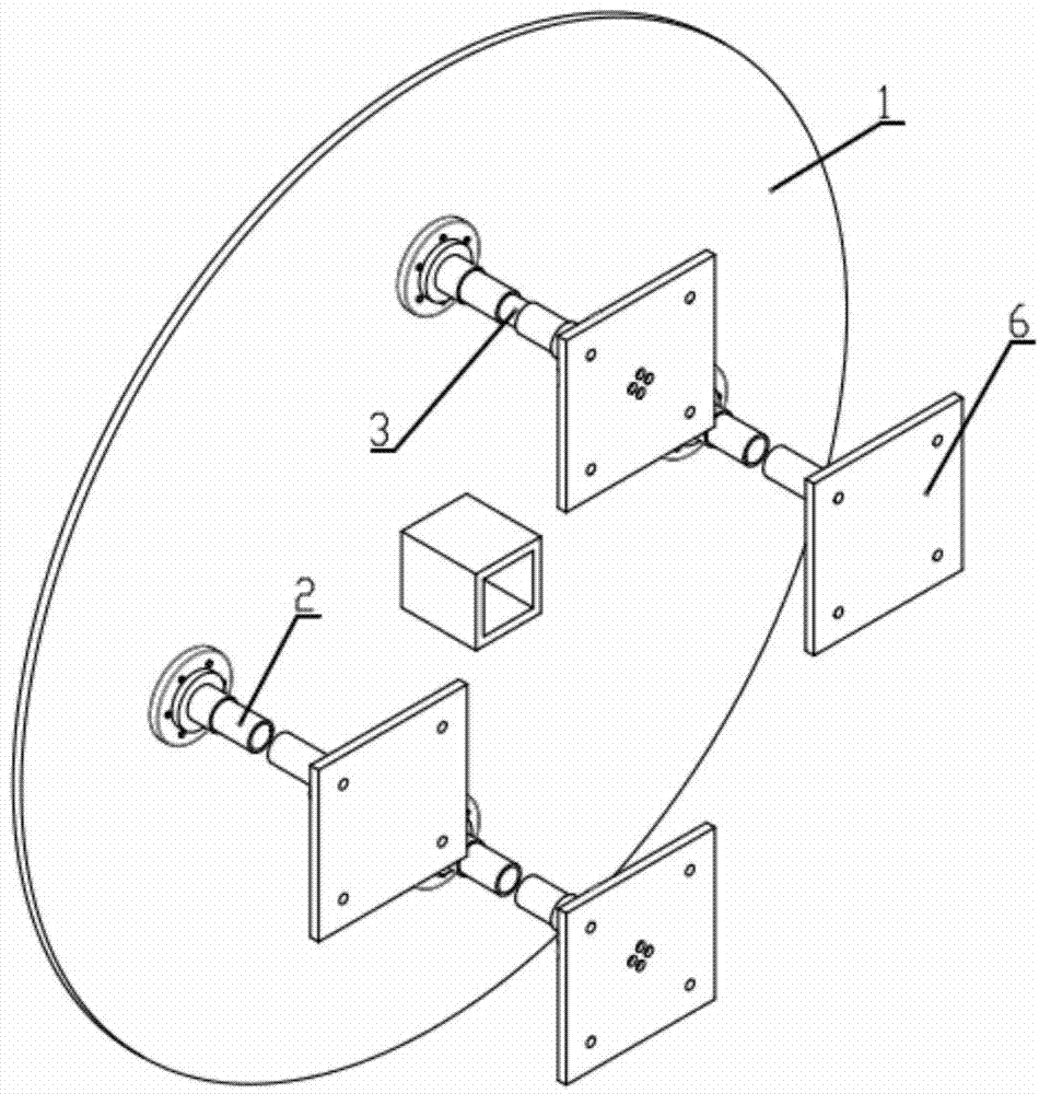 Multi-freedom-degree force measuring device for vibration test of ocean platform model