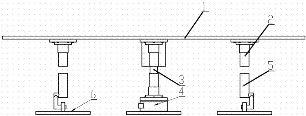 Multi-freedom-degree force measuring device for vibration test of ocean platform model