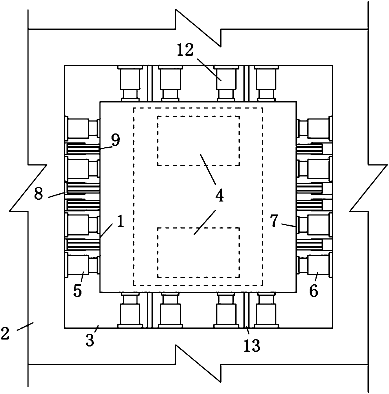 V-type pier steel-structure bridge folding and ejecting system