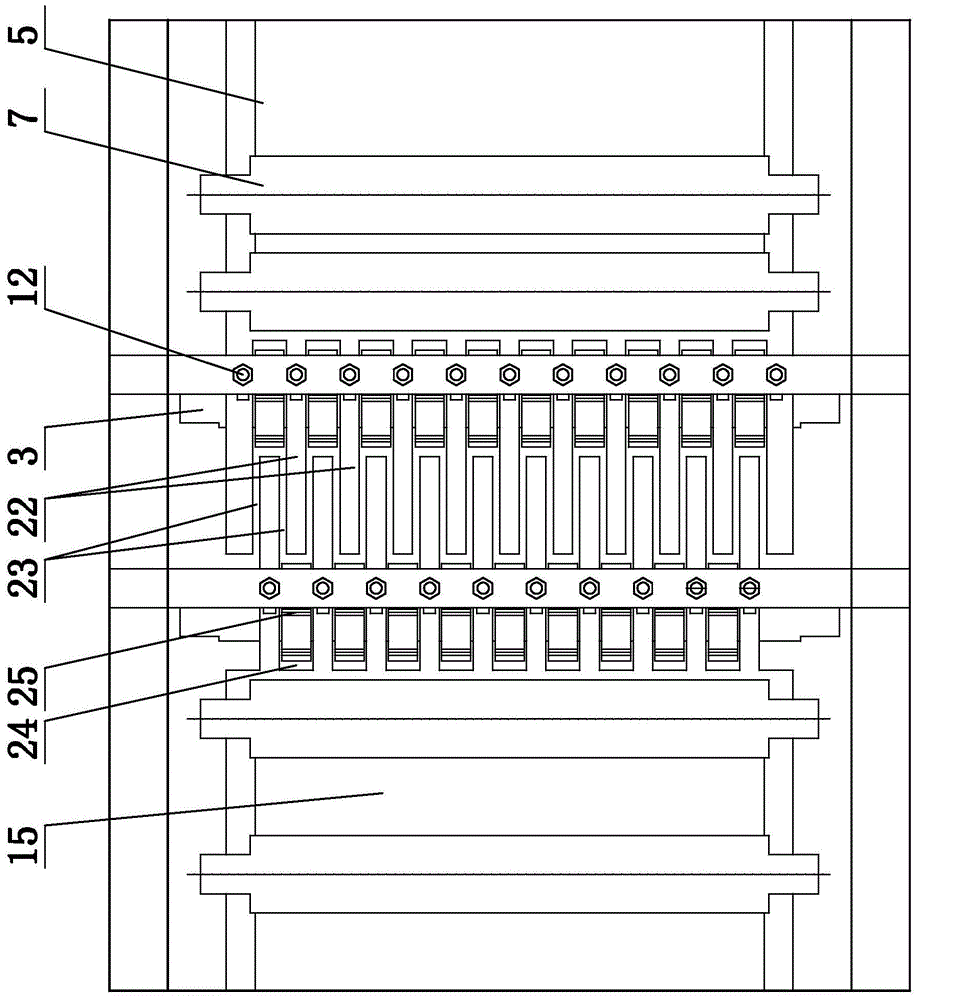 Automated green-removing and yellow-removing double-sided planing machine for bamboo flattened plate