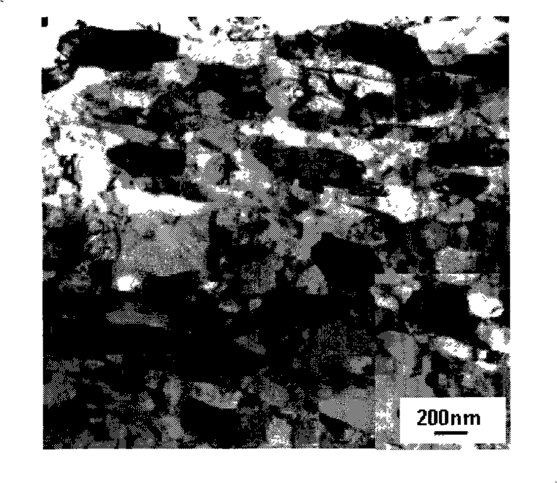 High speed processing method for realizing superfine crystal grain structure on metallic material surface