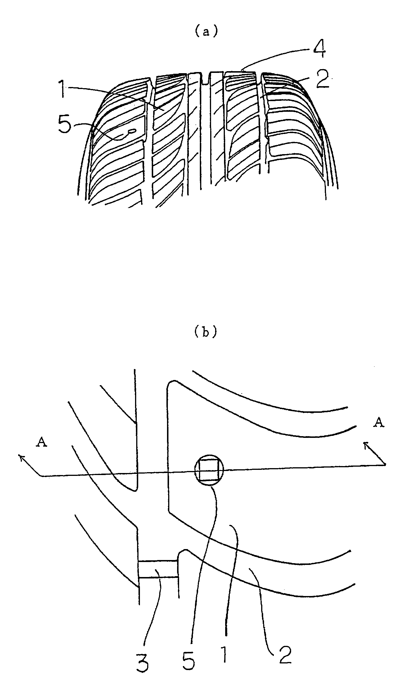 Tire with rotation period indication hole, and method of indicating tire rotation period