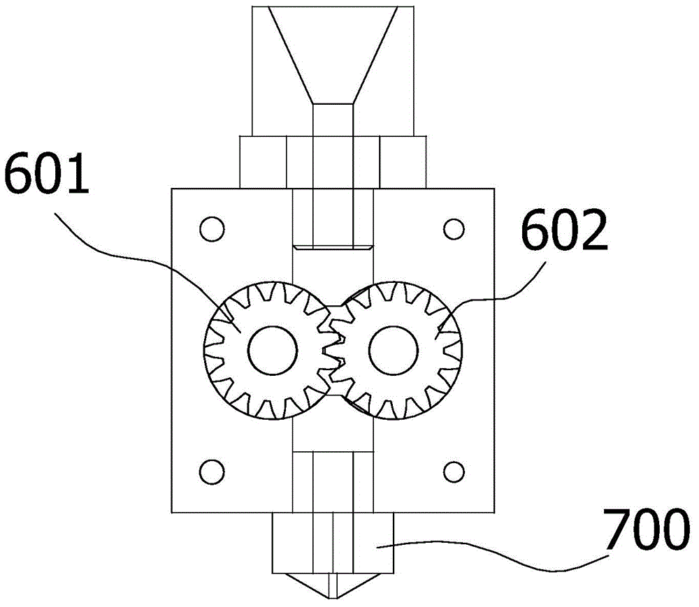 High-speed printing head of 3D printer