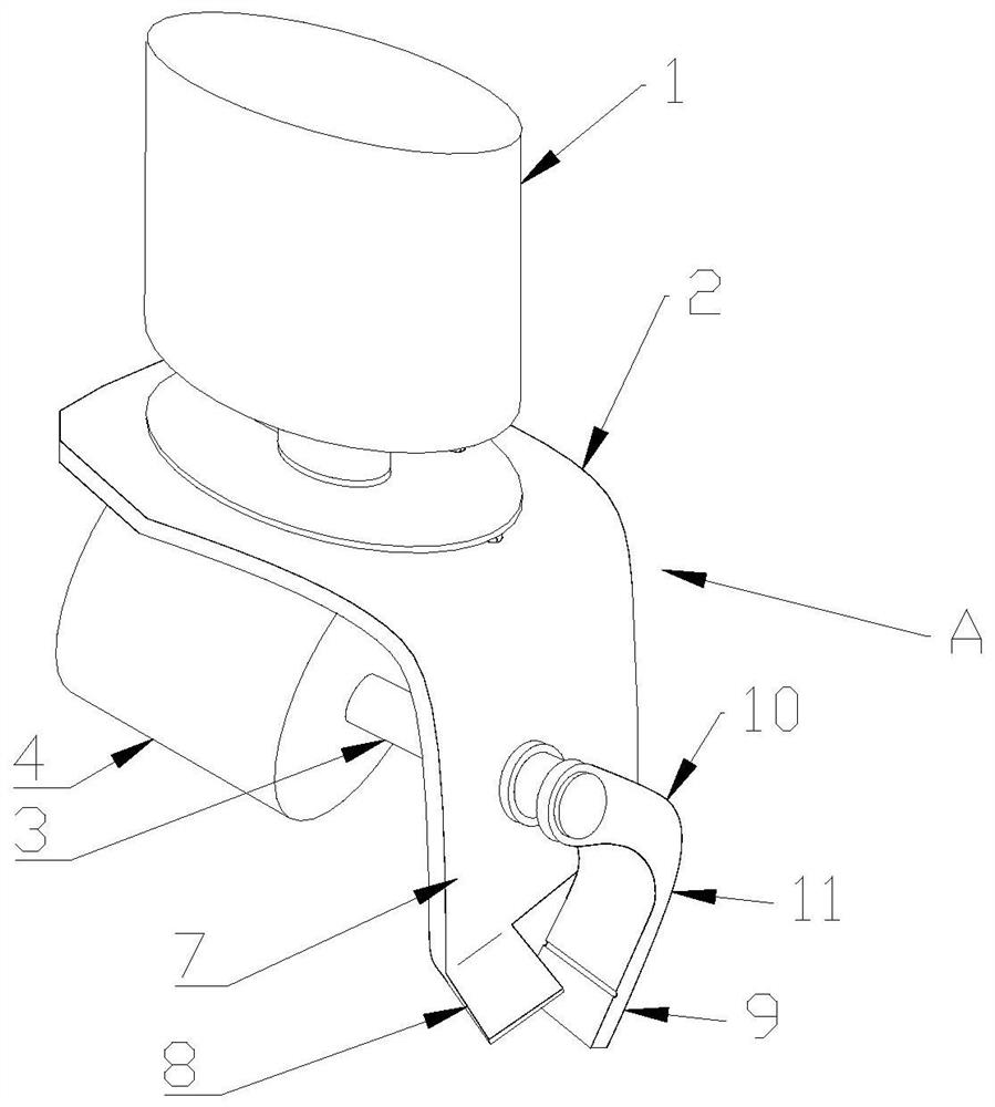 Mask production thread swinging and side clamping device