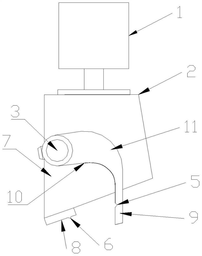 Mask production thread swinging and side clamping device