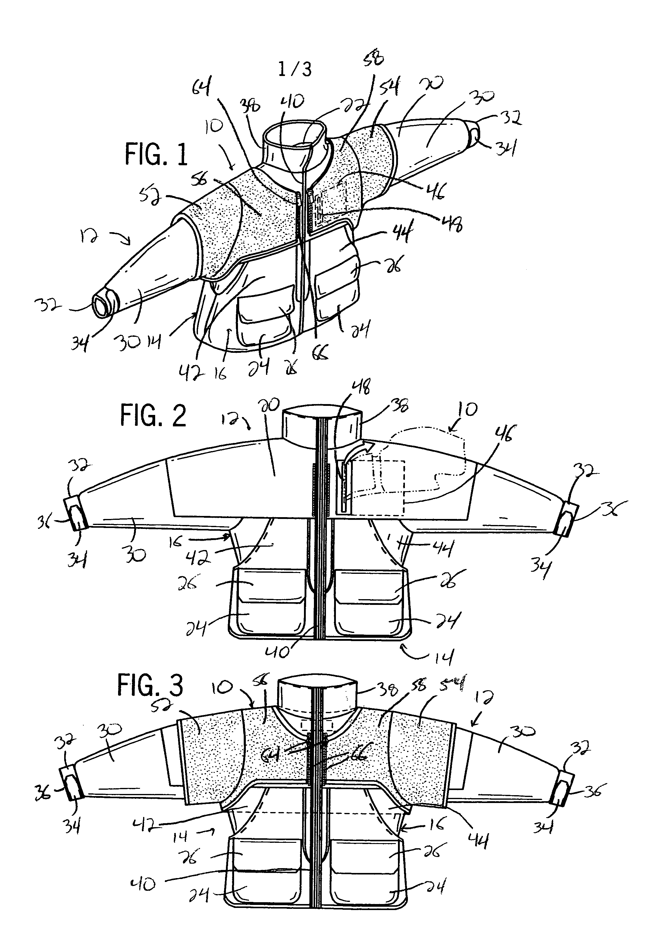 Garment with stowable vest