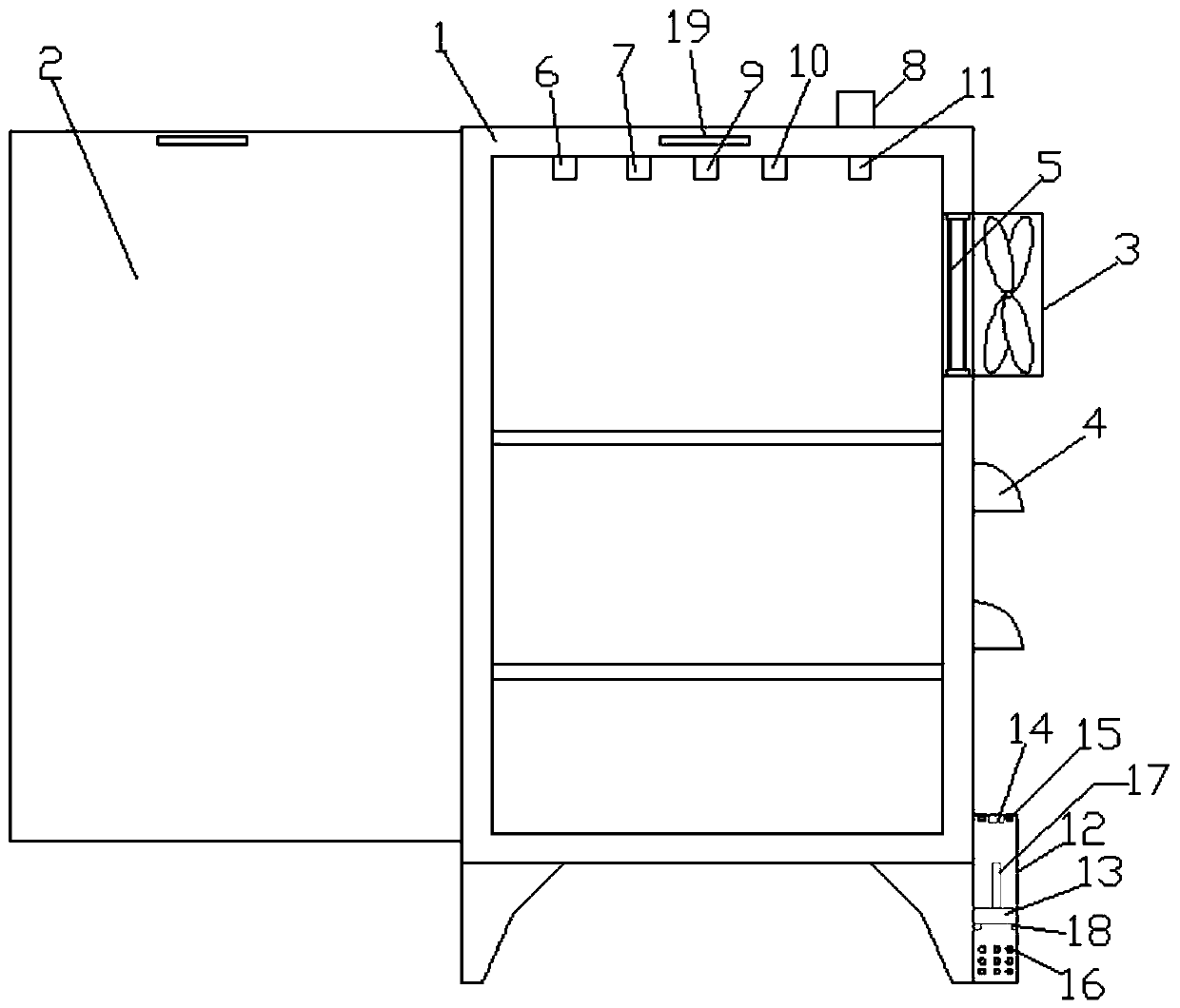 Low-voltage power distribution cabinet with pre-alarm device, and monitoring system applying same