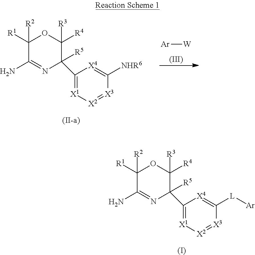 5-(3-aminophenyl)-5-alkyl-5,6-dihydro-2h-[1,4]oxazin-3-amine derivatives