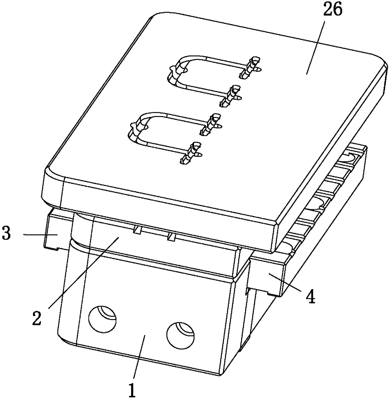 Relay coil skeleton injection mold