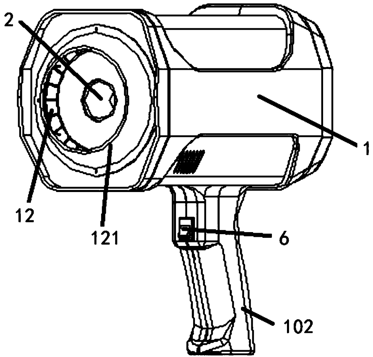 Handheld infrared flaw detector and detection method thereof