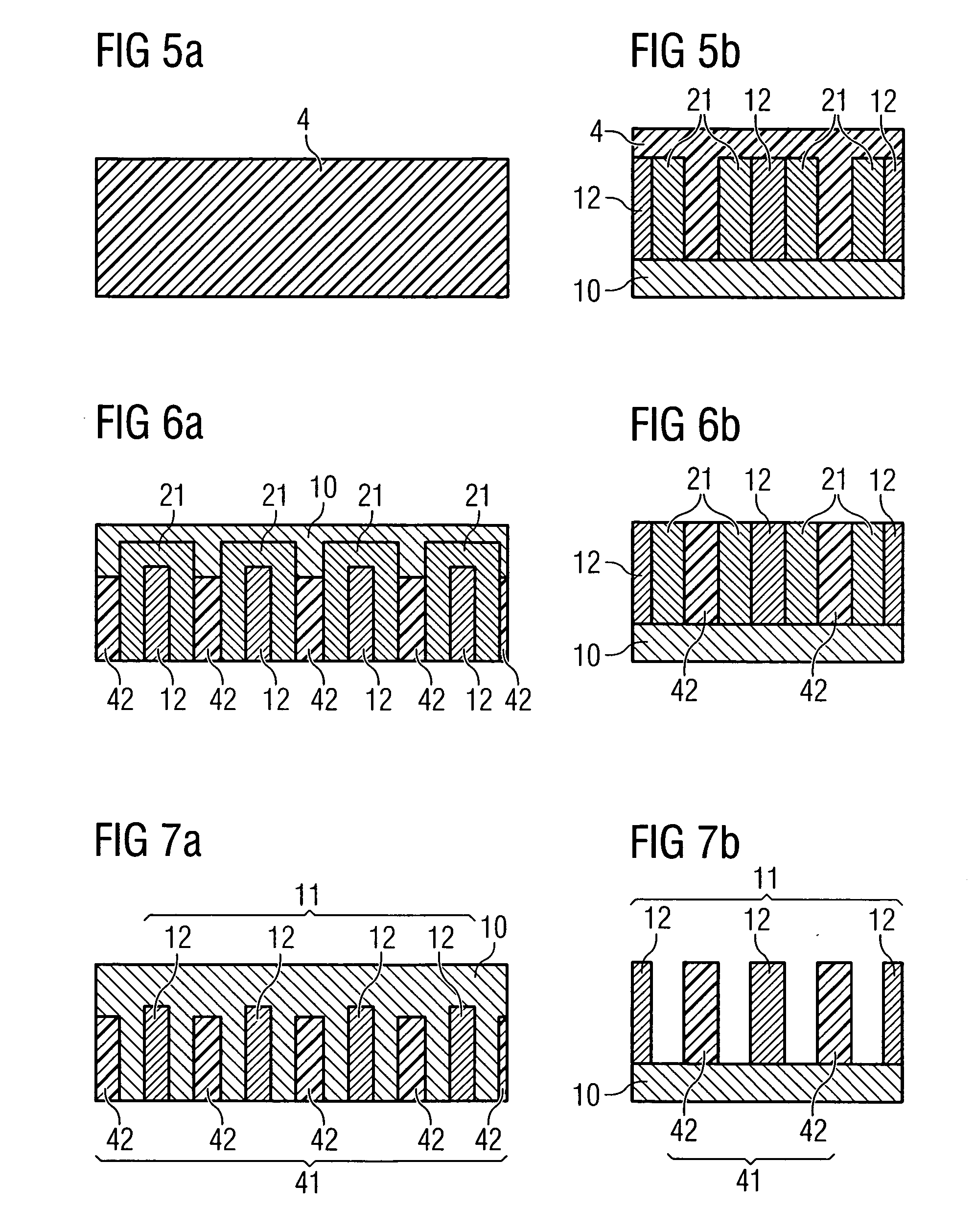 Method of producing a structure on the surface of a substrate