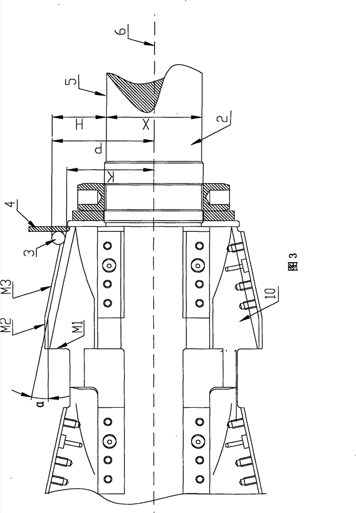 Size control method for precision processing of pyramid sleeve and measurement clamping plate