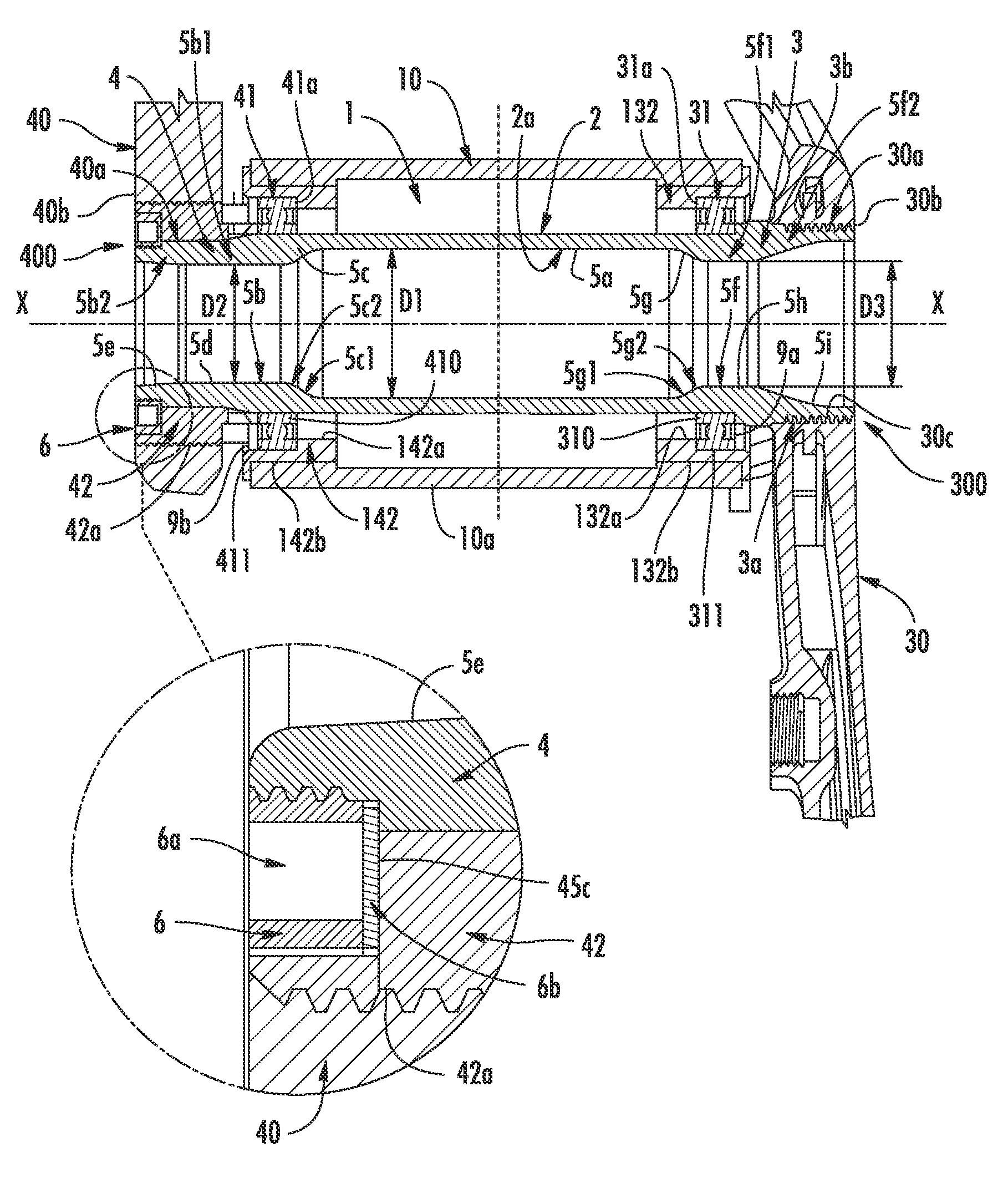 Bottom bracket assembly of a bicycle and left crank arm assembly thereof